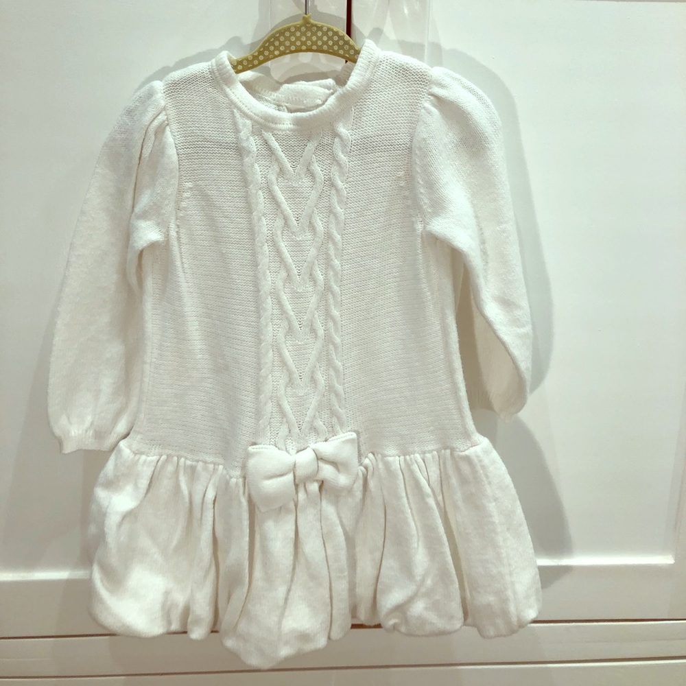 Cable knit sweater dress